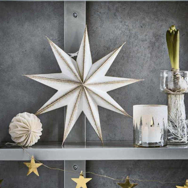 Champagne 9 Point Paper Star