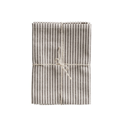 Set of 4 Stripe Cotton Napkins
