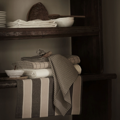Set of 4 Stripe Cotton Napkins