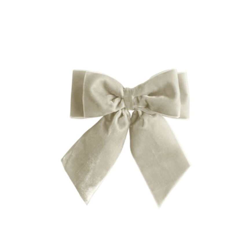 Cream Velvet Bow