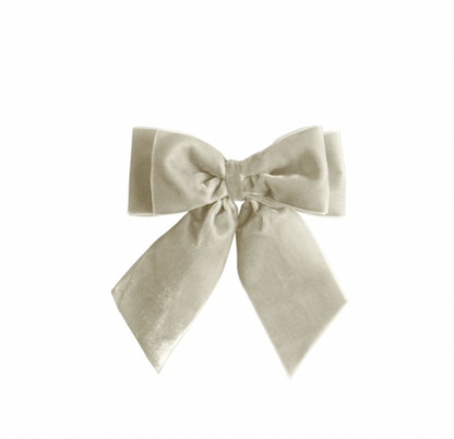 Cream Velvet Bow