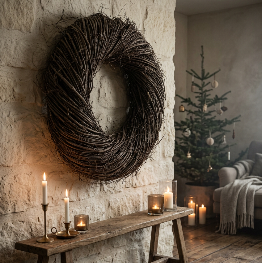 Twisted Elm Winter Wreath