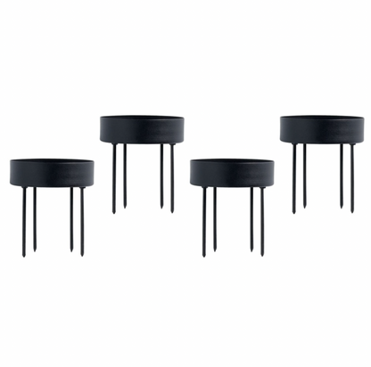 Set of 4 Iron Spike Candle Holders