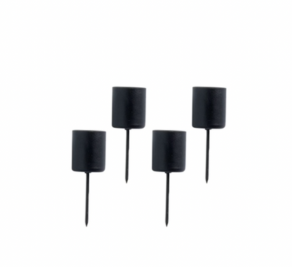 Set of 4 Iron Spike Candle Holders