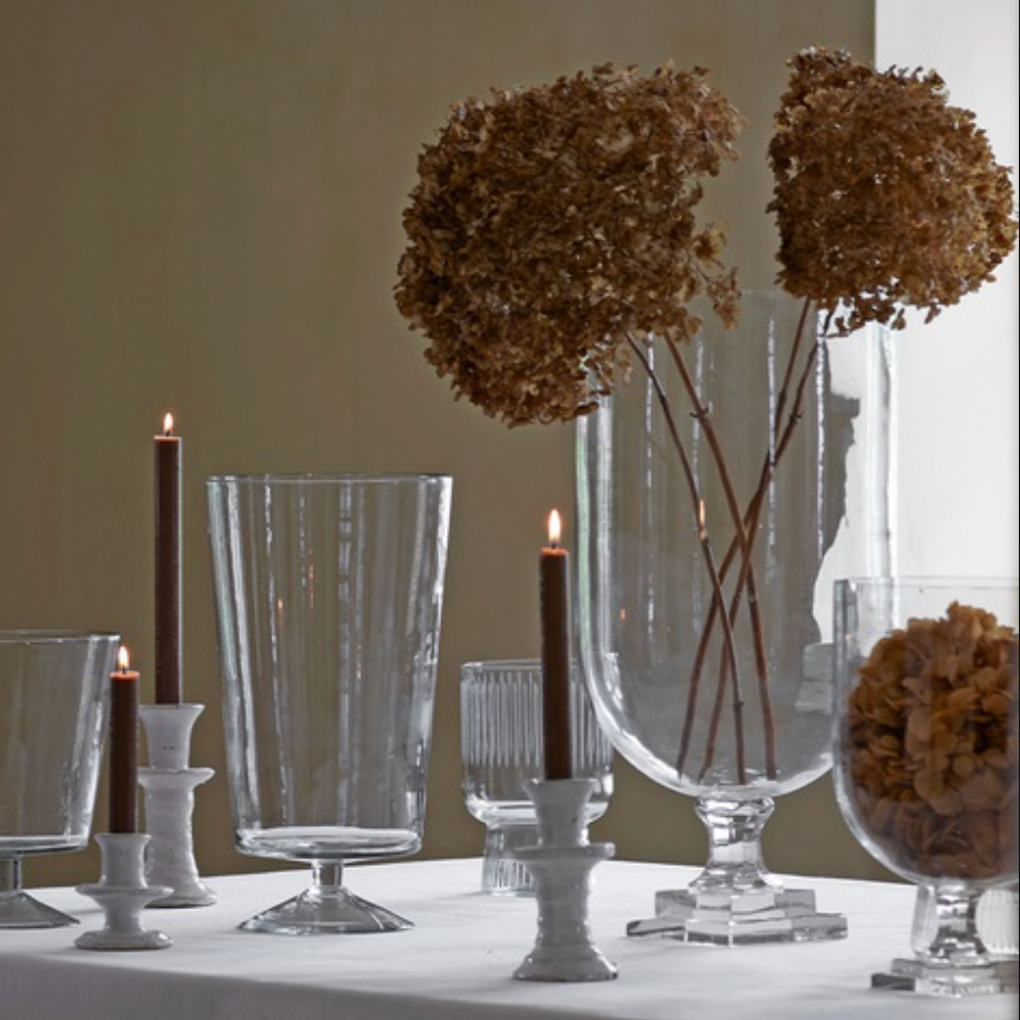 Elegant Glass Hurricane Vase