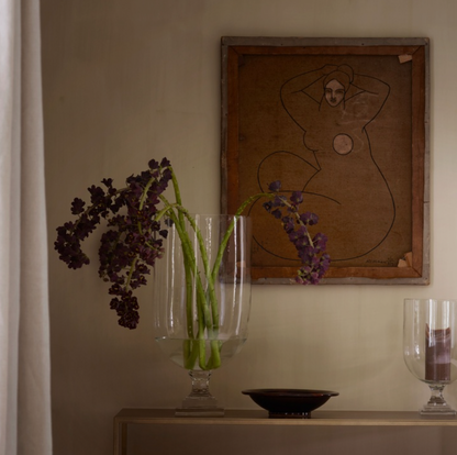Elegant Glass Hurricane Vase
