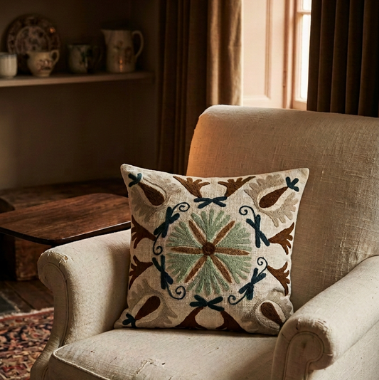 Suzani Embroidered Cushion