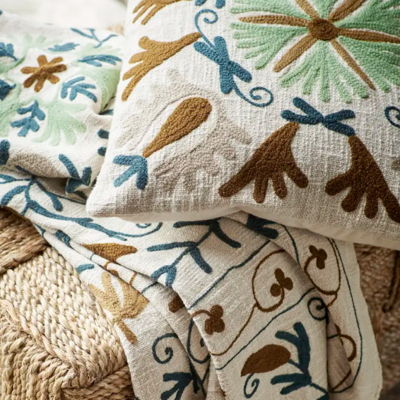 Suzani Embroidered Cushion