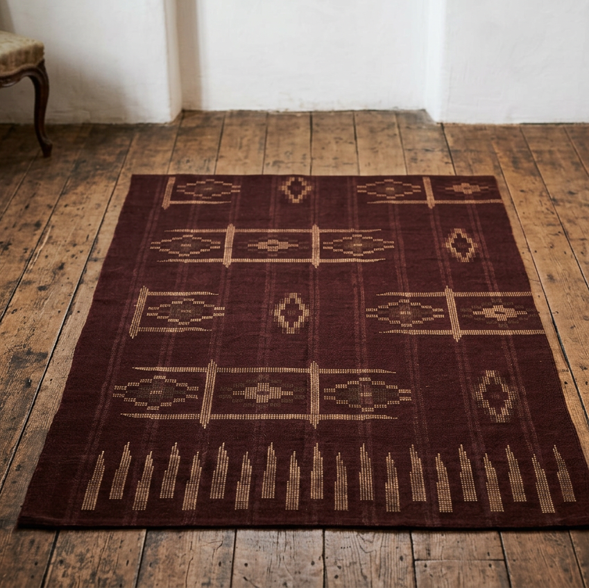Handwoven Geo Cotton Rug