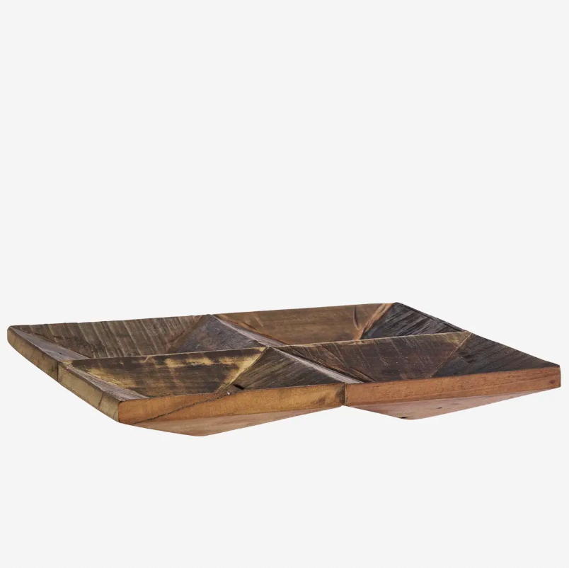 Facet Reclaimed Wood Tray