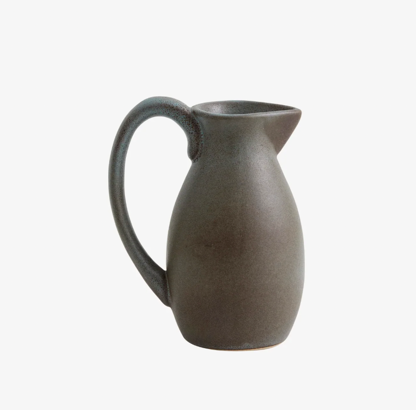 Olive Stoneware Pitcher