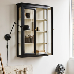 Black Wooden Wall Cabinet
