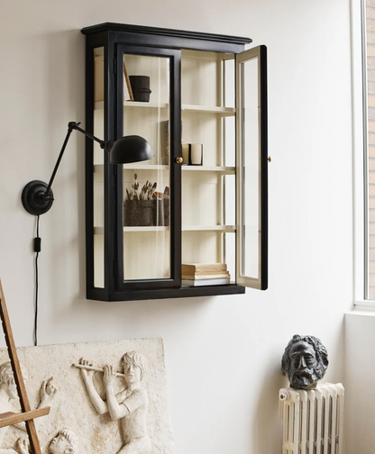 Black Wooden Wall Cabinet - Design Vintage