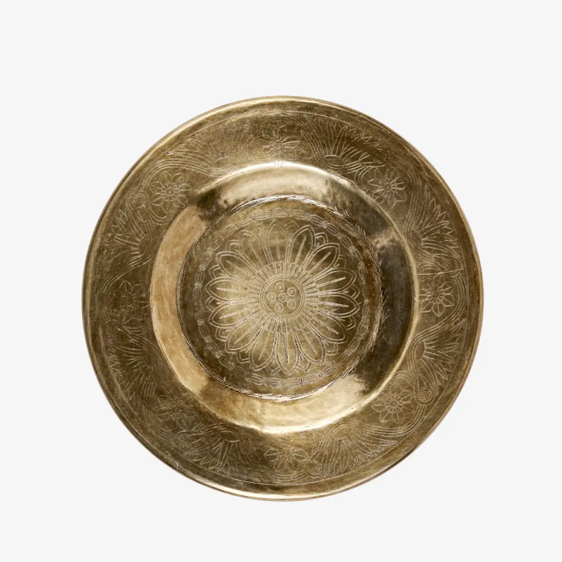 Embossed Aluminium Brass Tray