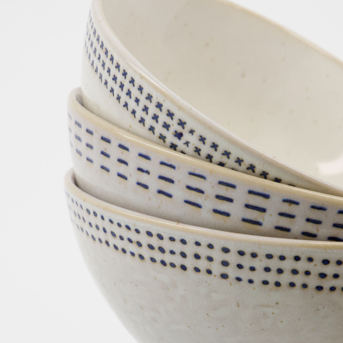 Set of 3 Stoneware Bowls - Design Vintage