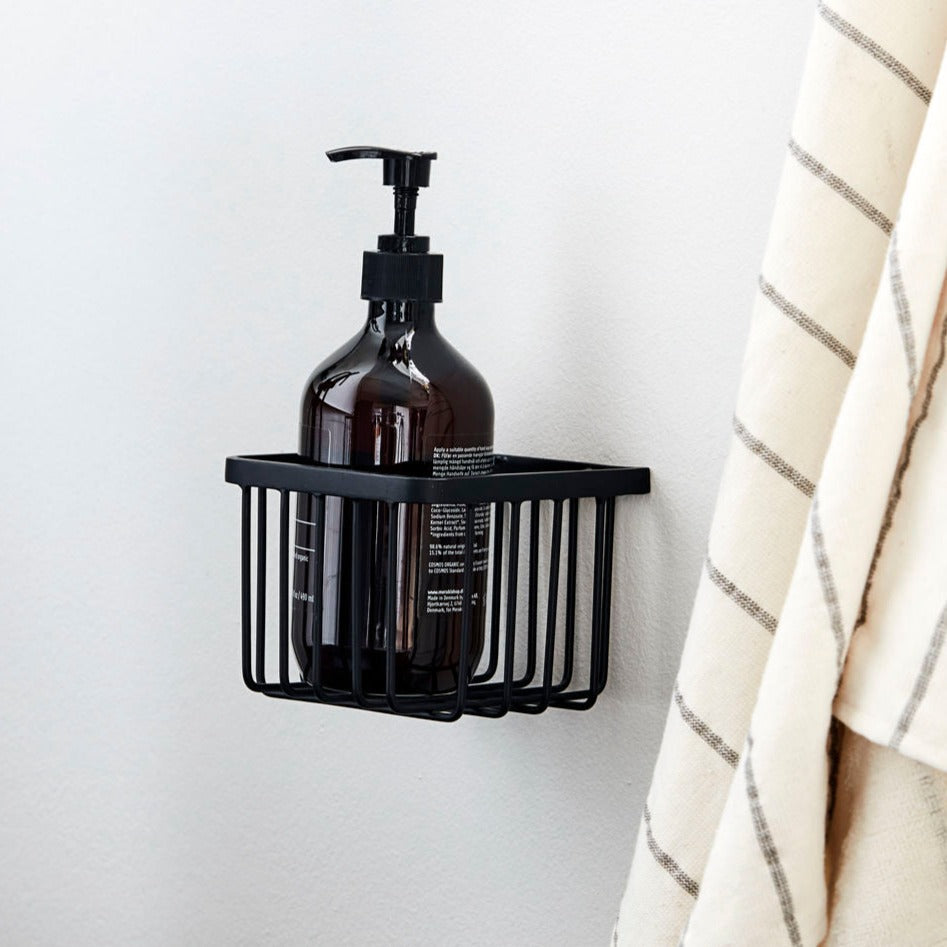 Small Black Bathroom Basket - Design Vintage