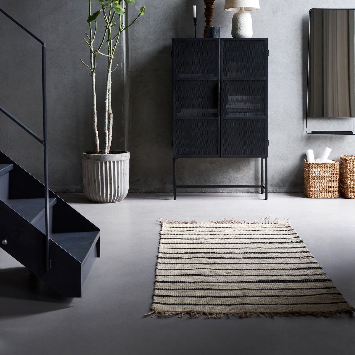 Striped Woven Rug - Design Vintage