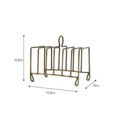 Antique Brass Toast Rack
