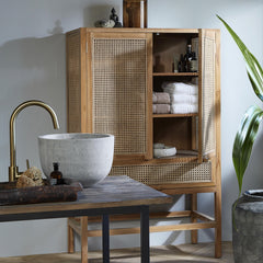 Teak & Cane Cabinet