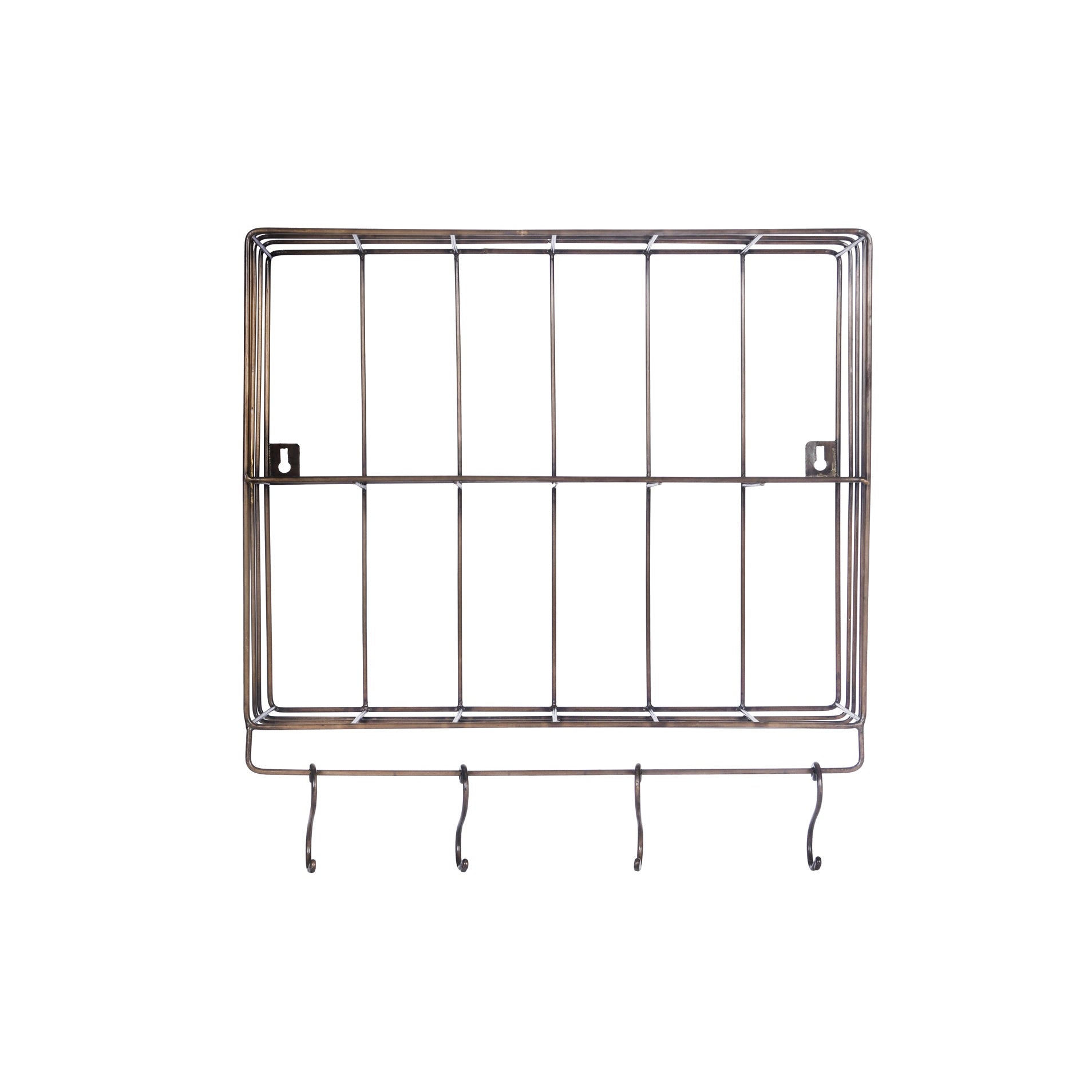 Antique Brass Wall Rack - Design Vintage