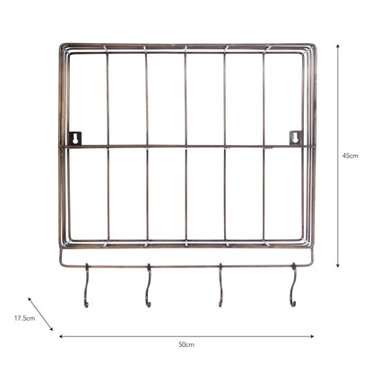Antique Brass Wall Rack - Design Vintage