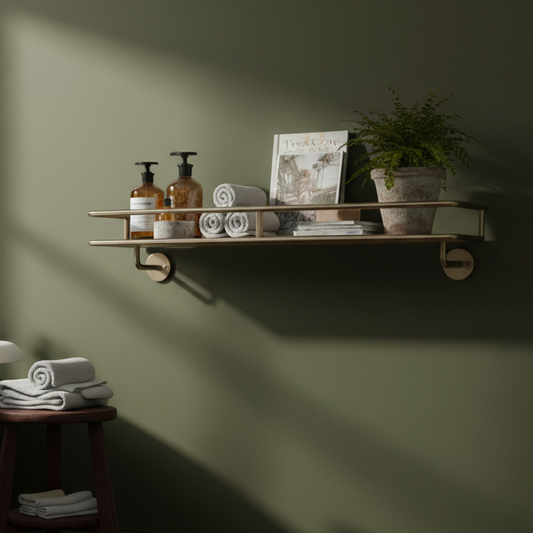 Brushed Brass Shelf - Design Vintage