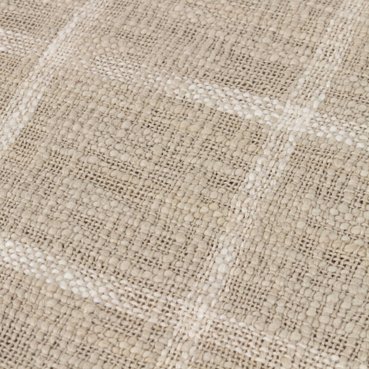 Natural Checked Throw - Design Vintage