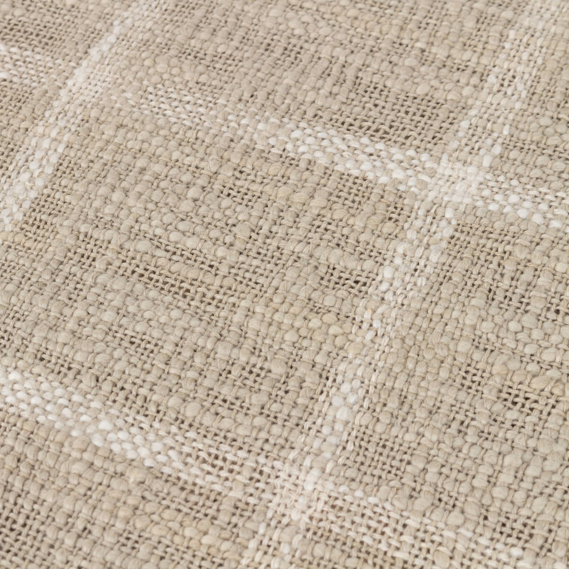 Natural Checked Throw - Design Vintage