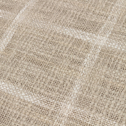 Natural Checked Throw - Design Vintage