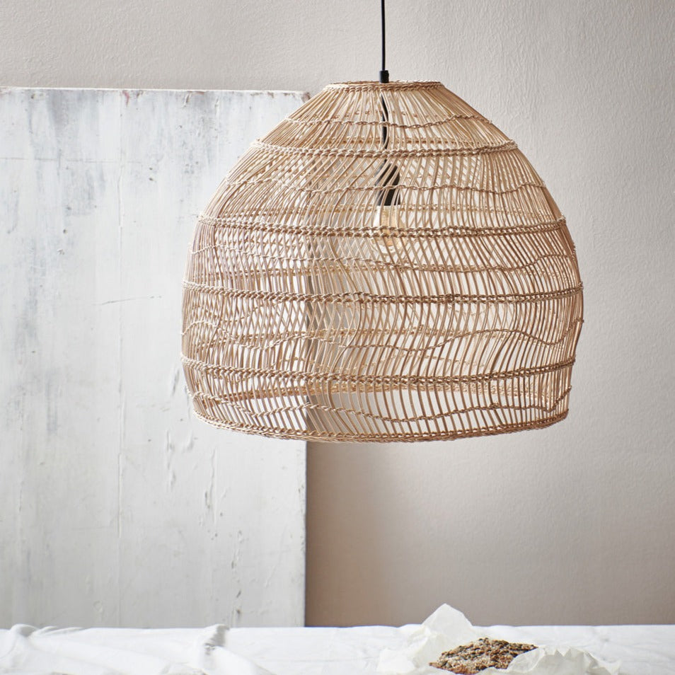 Large Wicker Pendants