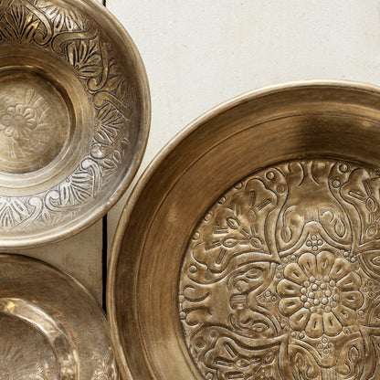 Embossed Aluminium Brass Bowl
