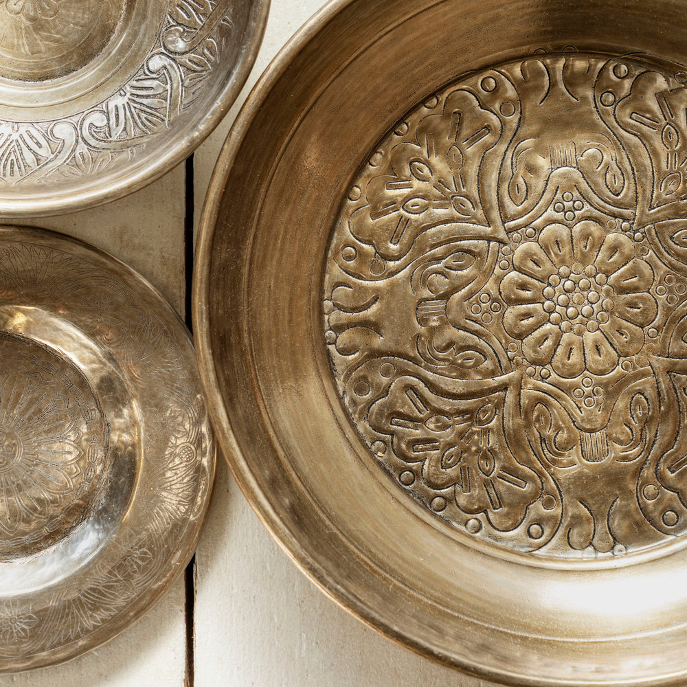 Embossed Aluminium Brass Tray