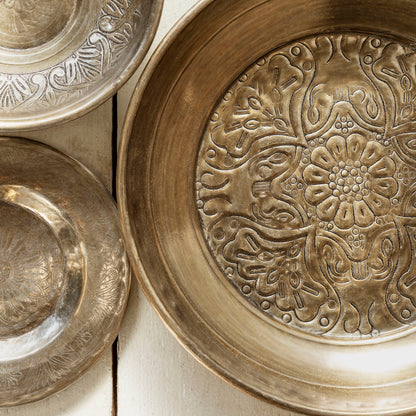 Embossed Aluminium Brass Tray