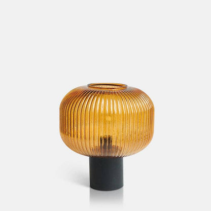 Portable Ribbed Glass Lamp - Design Vintage