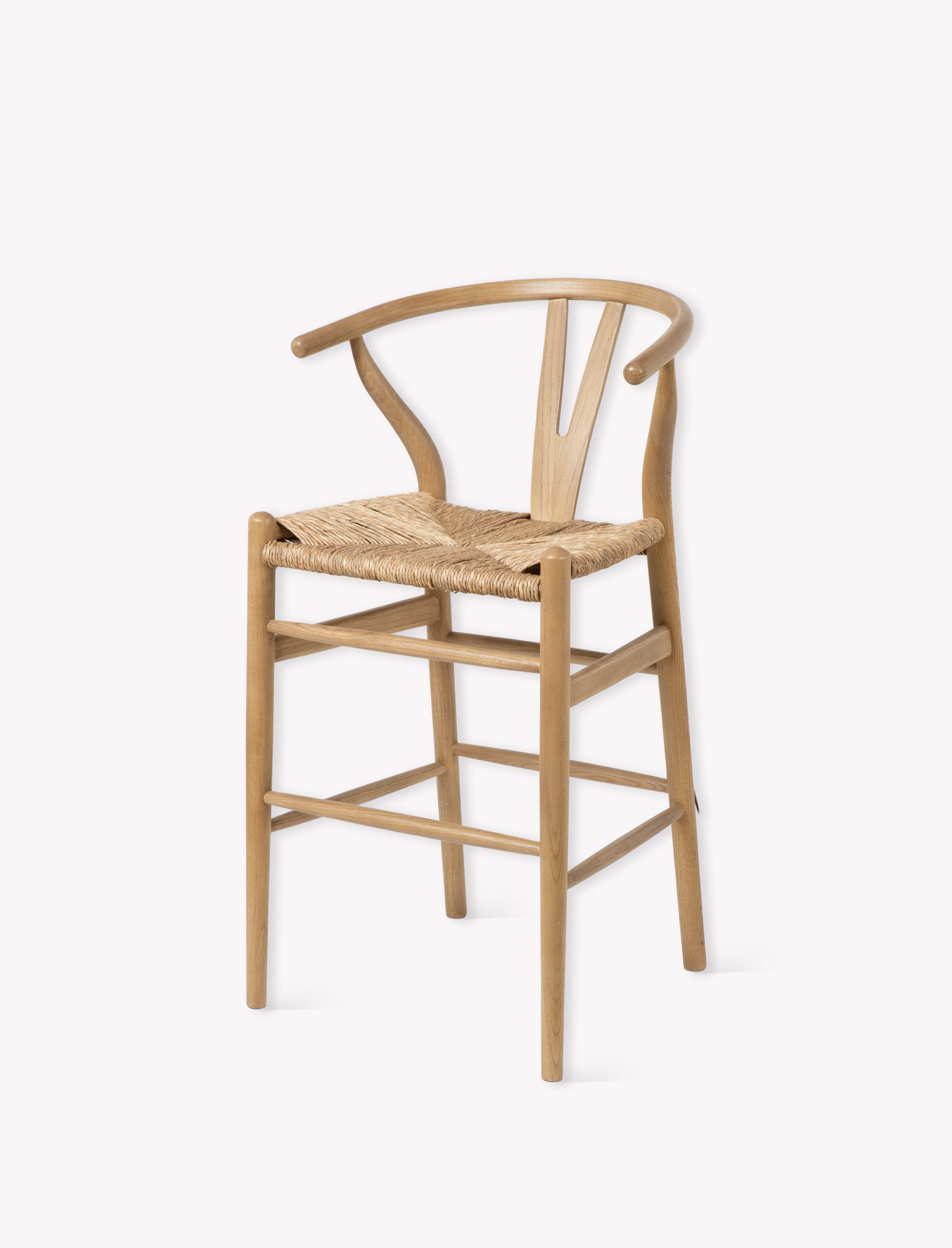 Ash Wishbone Bar Stool - Design Vintage