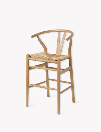 Ash Wishbone Bar Stool - Design Vintage