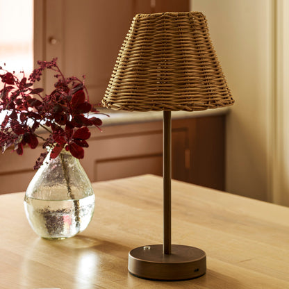 Rechargeable Rattan Table Lamp - Design Vintage