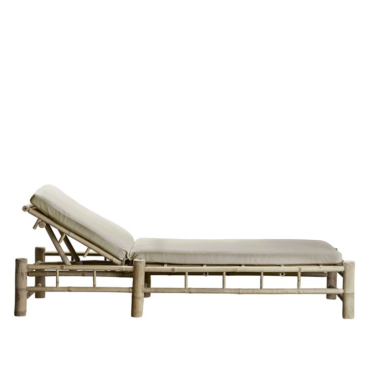 Bamboo Sunbed With Cushion - Design Vintage