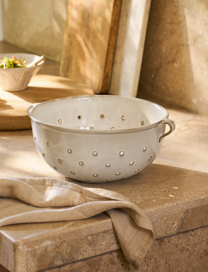 Glazed Stoneware Colander