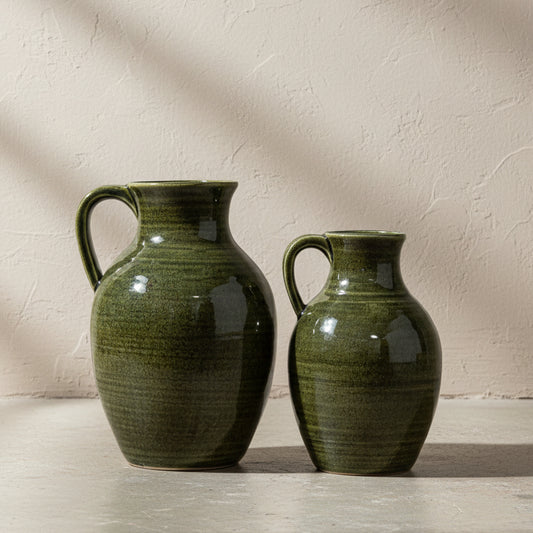 Green Glazed Pitcher - Design Vintage
