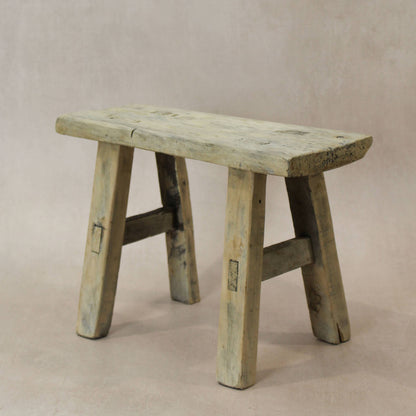 Vintage Elm Small Stool