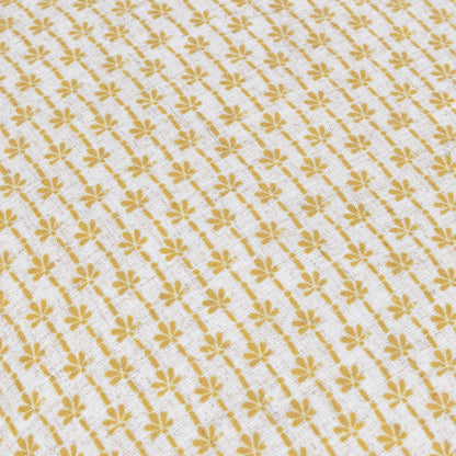 Panni Block Textured Ruffle Cushion LINEN/OCHRE - Design Vintage