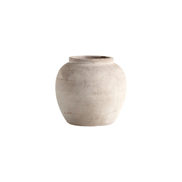 Round Clay Jar - Design Vintage