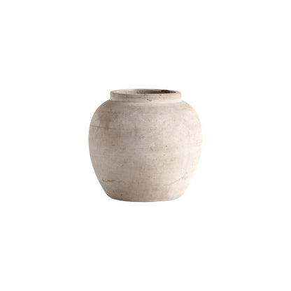 Round Clay Jar - Design Vintage