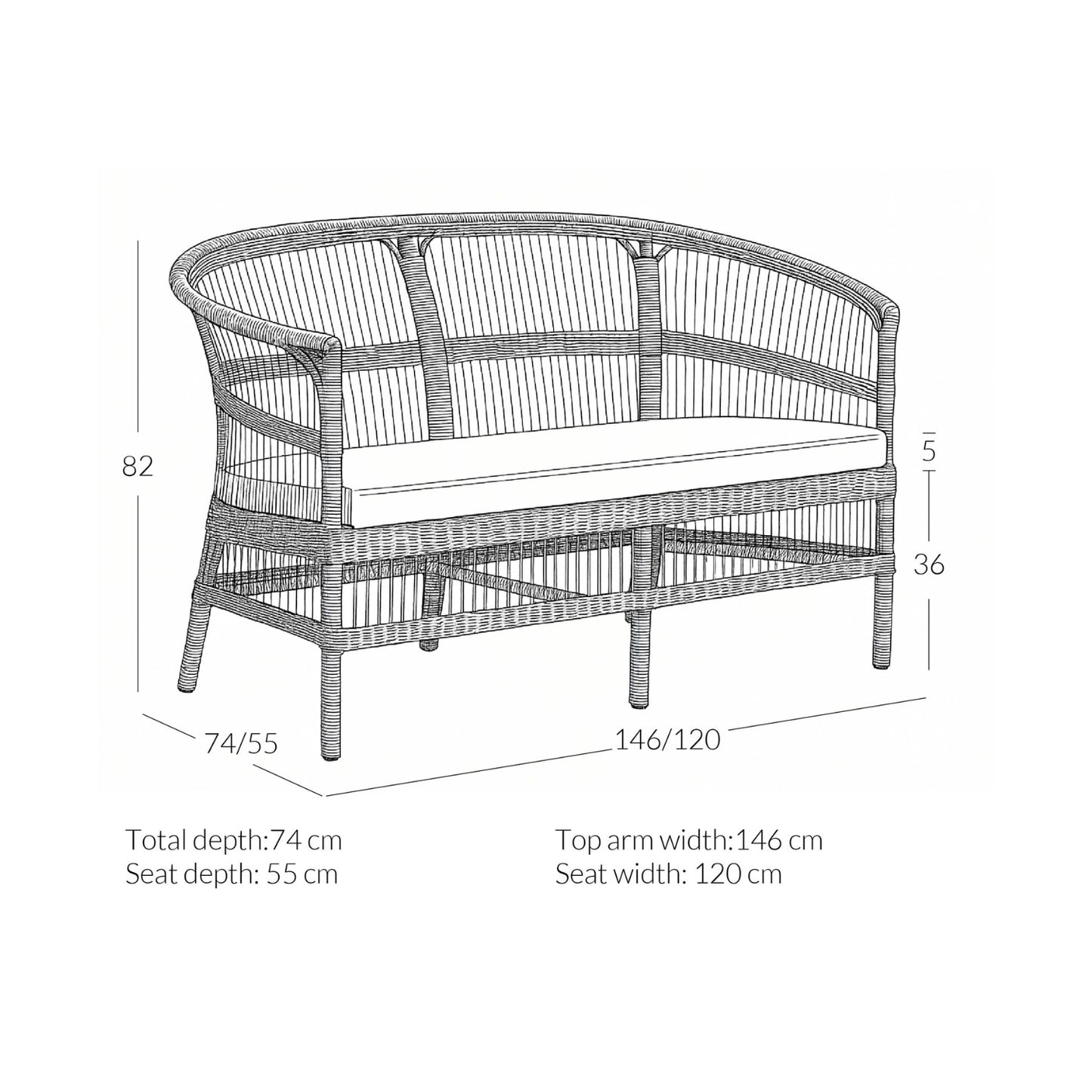 Como Outdoor Rattan Collection - Design Vintage