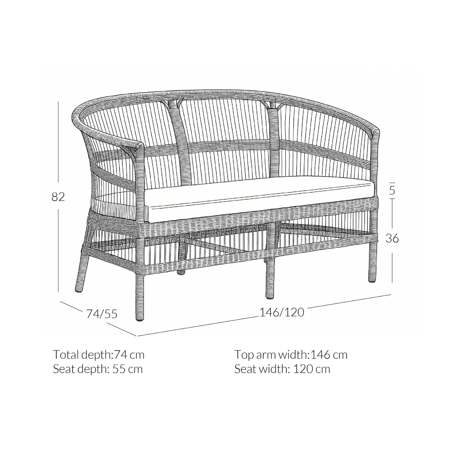 Como Outdoor Rattan Collection - Design Vintage