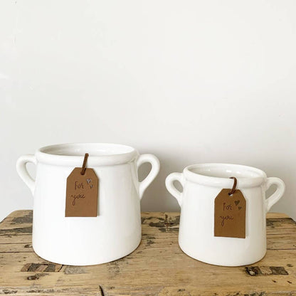 Gift White Ceramic Pot