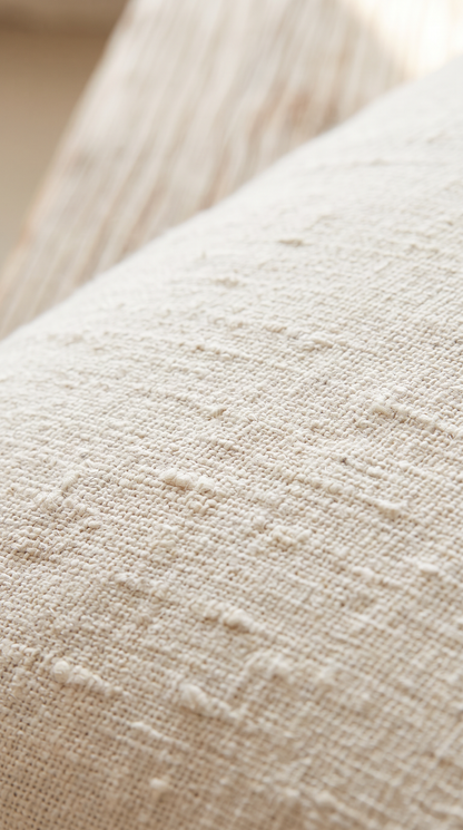 Vintage Plain Linen Bench Cushion - Design Vintage