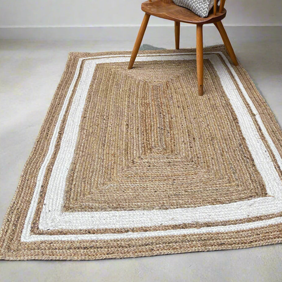 Jute Border Rug - Design Vintage