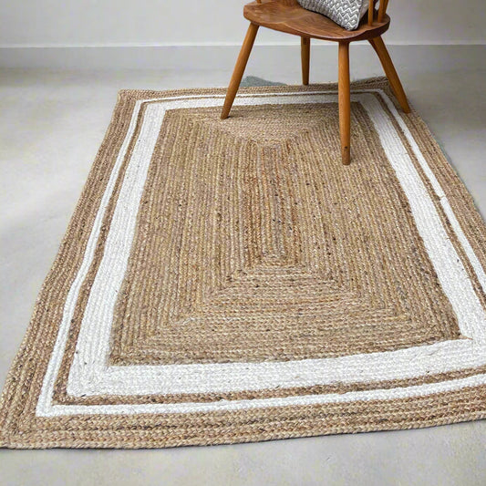 Jute Border Rug - Design Vintage